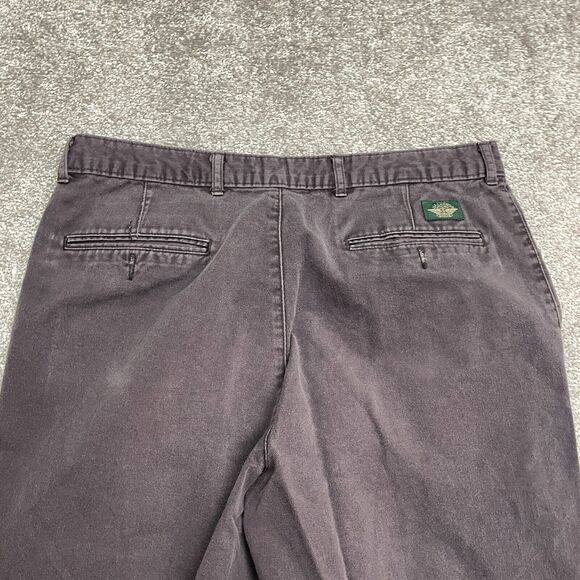 Dockers Vintage Khaki Pants Mens 36x30 Black Pleated Front Straight Cotton Work - Picture 13 of 15